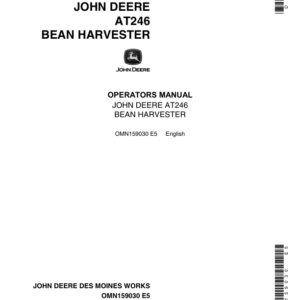 John Deere AT246 Bean Harvester Operator's Manual (OMN159030) - Image 1