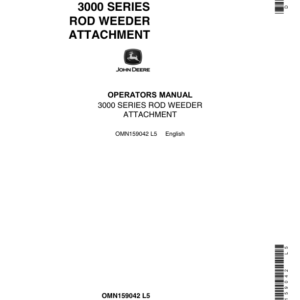 John Deere 3000 Series Rod Weeder Attachment Operator's Manual (OMN159042) - Image 1