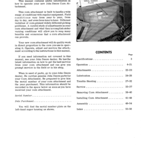 John Deere 334 (000901-), 434 N (000462-), 434 W (0001528-), 634 N (000126-) Corn Attachments Operator's Manual (OMN159084) - Image 2