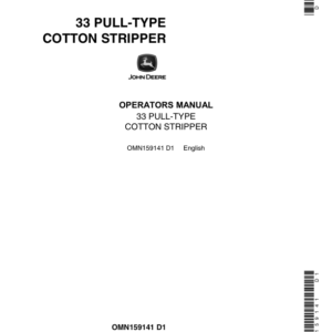 John Deere 33 Cotton Stripper Operator's Manual (OMN159141) - Image 1