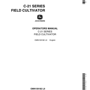 John Deere C-21 Series Field Cultivator Operator's Manual (OMN159182) - Image 1