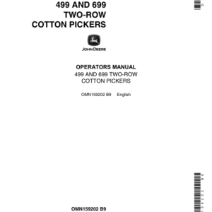 John Deere 499, 699 Two-Row Cotton Pickers Operator's Manual (OMN159202) - Image 1