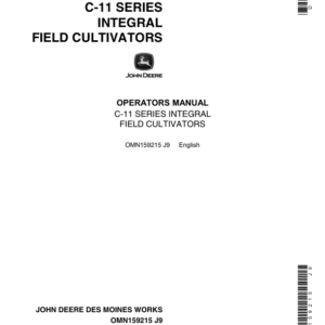 John Deere C-11 Series Integral Field Cultivators Operator's Manual (OMN159215) - Image 1