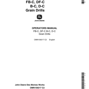 John Deere FB-C, DF-C, B-C, D-C Grain Drills Operator's Manual (OMN159217) - Image 1