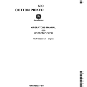 John Deere 699 Cotton Picker Operator's Manual (OMN159237) - Image 1