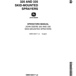 John Deere 320, 335 Sprayers Operator's Manual (OMN159317) - Image 1