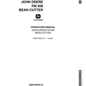 John Deere FM468 Bean Cutter Operator's Manual (OMN159340) - Image 1