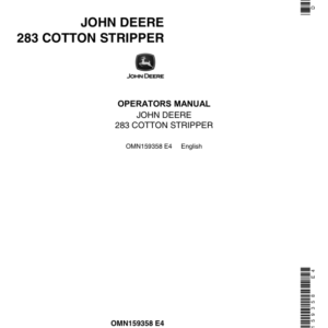 John Deere 283 Cotton Stripper Operator's Manual (OMN159358) - Image 1