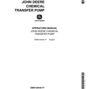 John Deere Chemical Transfer Pump Operator's Manual (OMN159446) - Image 1