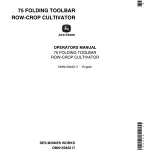 John Deere 75 Toolbar Cultivator Operator's Manual (OMN159452) - Image 1