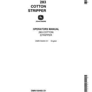 John Deere 283 Cotton Stripper Operator's Manual (OMN159493) - Image 1