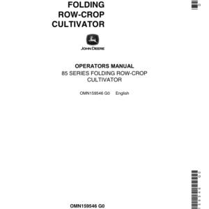 John Deere 85 Series Folding Row-Crop Cultivator Operator's Manual (OMN159546) - Image 1