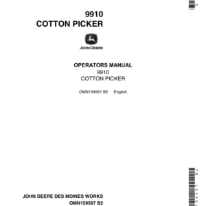 John Deere 9910 Cotton Picker Operator's Manual (OMN159567) - Image 1