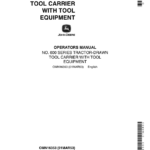 John Deere No. 600 Tractor-Drawn Tool Carrier with Tool Equipment Operator's Manual (OMN16353) - Image 1