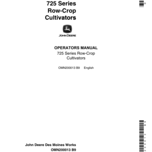 John Deere 725 Series Row-Crop Cultivator Operator's Manual (OMN200013) - Image 1
