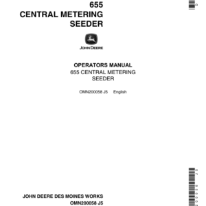 John Deere 665 Central Metering Seeder Operator's Manual (OMN200058) - Image 1