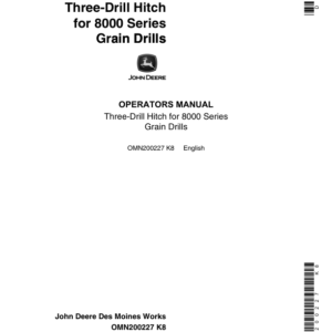 John Deere 8000 Grain Drill Hitch Operator's Manual (OMN200227) - Image 1