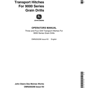 John Deere 3-Drill, 4-Drill Transport Hitches Operator's Manual (OMN200298) - Image 1