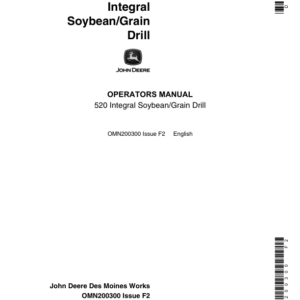 John Deere English .....520 Integral Soybean/Grain Drill Operator's Manual (OMN200300) - Image 1