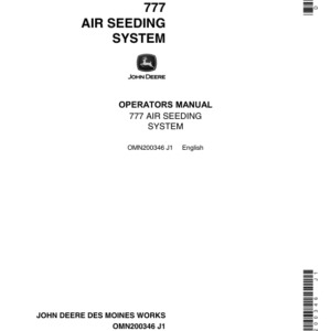 John Deere 777 Air Seeding System Operator's Manual (OMN200346) - Image 1