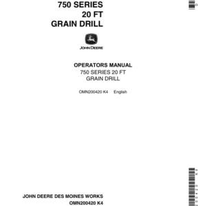 John Deere 750 Grain Drill (20 Ft.) (North America) Operator's Manual (OMN200420) - Image 1