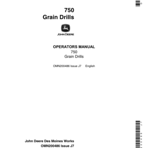 John Deere 750 Grain Drill (10 & 15 Ft.) (Worldwide Edition) (019185-) Operator's Manual (OMN200486) - Image 1