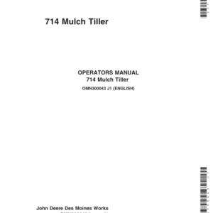John Deere 714 Mulch Tillers Operator's Manual (OMN300043) - Image 1