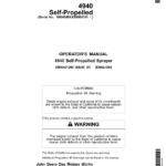 John Deere 4940 Self-Propelled Sprayer (000101-) Operator's Manual (OMN401209) - Image 1