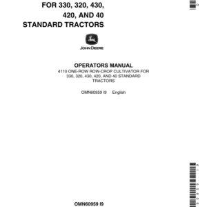 John Deere 4110 Row-Crop Cultivator Operator's Manual (OMN60959) - Image 1