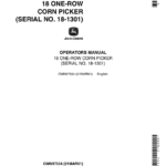 John Deere 18 Corn Picker Operator's Manual (OMN97554) - Image 1