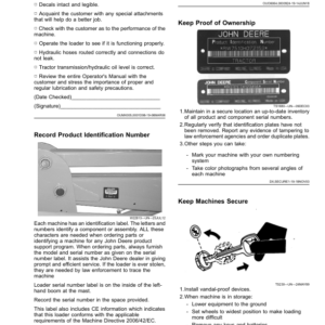 John Deere 741 Loader (Brazilian Edition) Operator's Manual (OMP74051) - Image 2