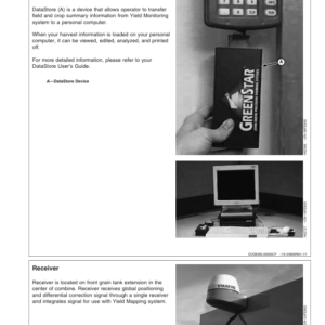 John Deere Greenstar Yield Monitor & Mapping System for 9400, 9500, 9510, 9600, 9610, CTS Series Combines Operator's Manual (OMPC20216) - Image 3