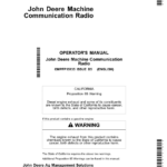 John Deere Machine Communication Radio Operator's Manual (OMPFP15135) - Image 1