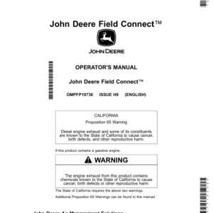 John Deere Field Connect Operator's Manual (OMPFP19738) - Image 1