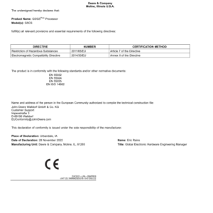 John Deere G5 CommandCenter Software Version: 10.30.xxxx-XXX Operator's Manual (OMPFP25768) - Image 2
