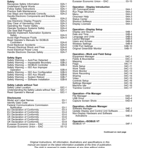 John Deere G5 CommandCenter Software Version: 10.30.xxxx-XXX Operator's Manual (OMPFP25768) - Image 3