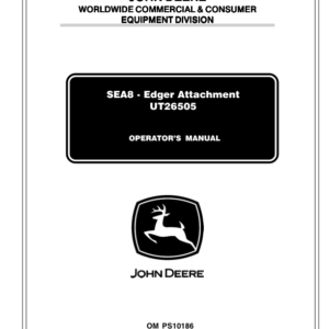 John Deere Edger Attachment Sea8 Operator's Manual (OMPS10186) - Image 1