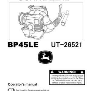 John Deere Blower Operator's Manual (OMPS10913) - Image 1