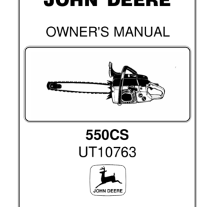 John Deere 550CS Chain Saw (UT10763) Operator's Manual (OMPS19842) - Image 1