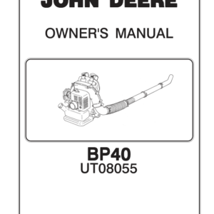 John Deere BP40 Backpack Blower (UT08055) Operator's Manual (OMPS19896) - Image 1