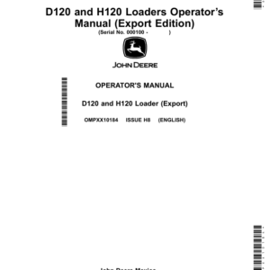 John Deere D120, H120 Loaders Operator's Manual (OMPXX10184) - Image 1