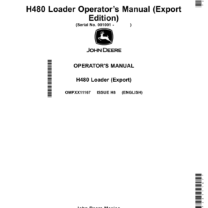 John Deere H480 Loaders Operator's Manual (OMPXX11167) - Image 1