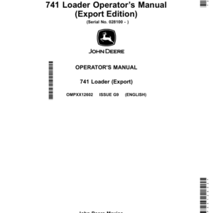 John Deere 741 Self-Leveling Loader Operator's Manual (OMPXX12602) - Image 1