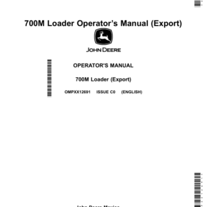 John Deere 700M Loader Operator's Manual (OMPXX12691) - Image 1