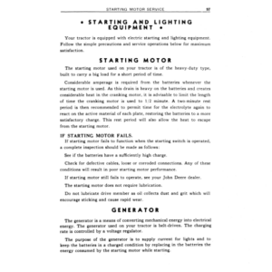 John Deere Model 70 Standard Tractor Operator's Manual (OMR2036) - Image 3