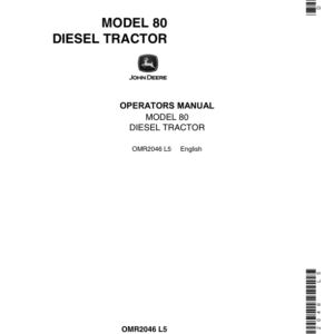 John Deere 80 Diesel Standard Tractor Operator's Manual (OMR2046) - Image 1