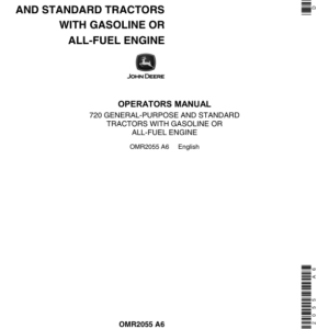 John Deere 720 Utility Tractor - Gas & All Fuel Operator's Manual (OMR2055) - Image 1