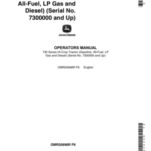 John Deere 730 Utility HI-Crop Tractor Operator's Manual (OMR20696R) - Image 1