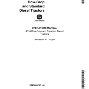 John Deere 3010 Row-Crop, Standard Diesel Tractors Operator's Manual (OMR28873R) - Image 1