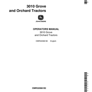 John Deere 3010 Utility Grove & Orchard Tractor Operator's Manual (OMR32068) - Image 1